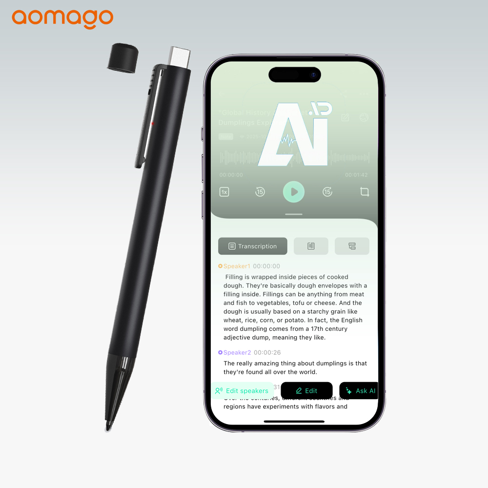 AI Voice Recorder V29A Pen Styles Chatgpt Support 160 Language