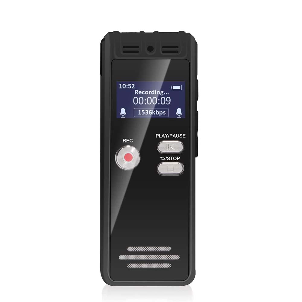 Digitai Voice Recorder Professional Noise Cancelling Voice Activated Recording Dictaphone