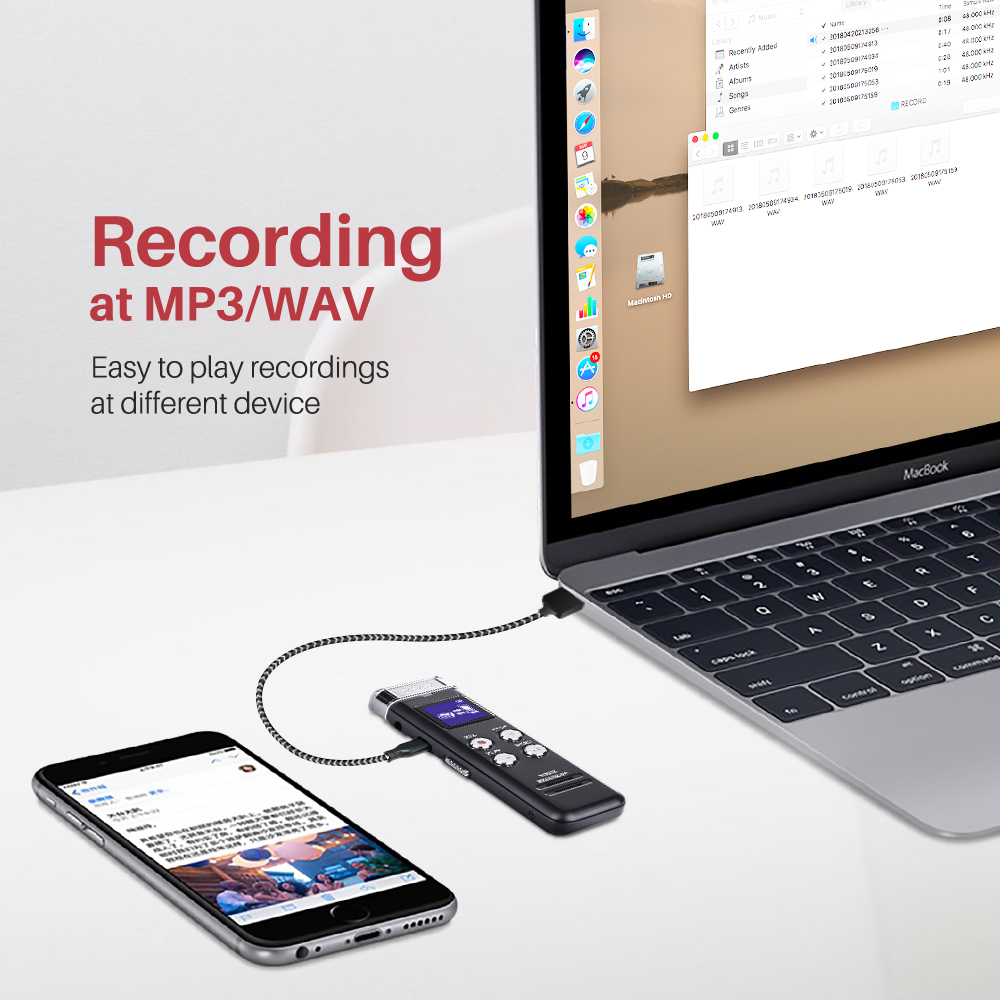 Recording at MP3/WAV