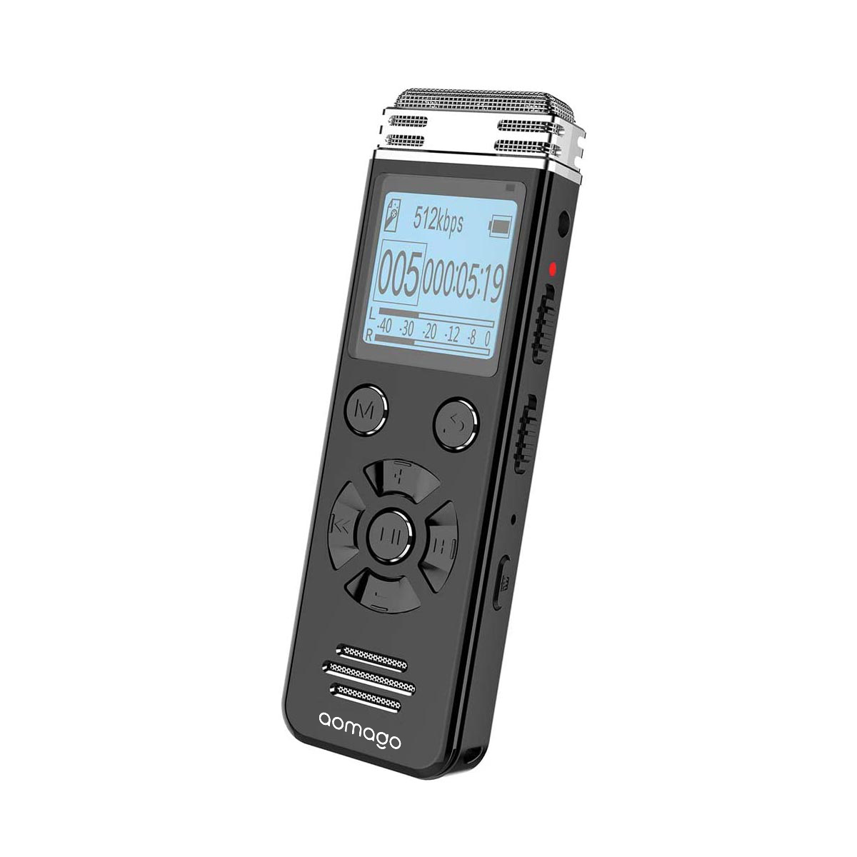 Digital Voice Recorder Portable Noise Reduction MP3 Format Recording Device with Music Playback