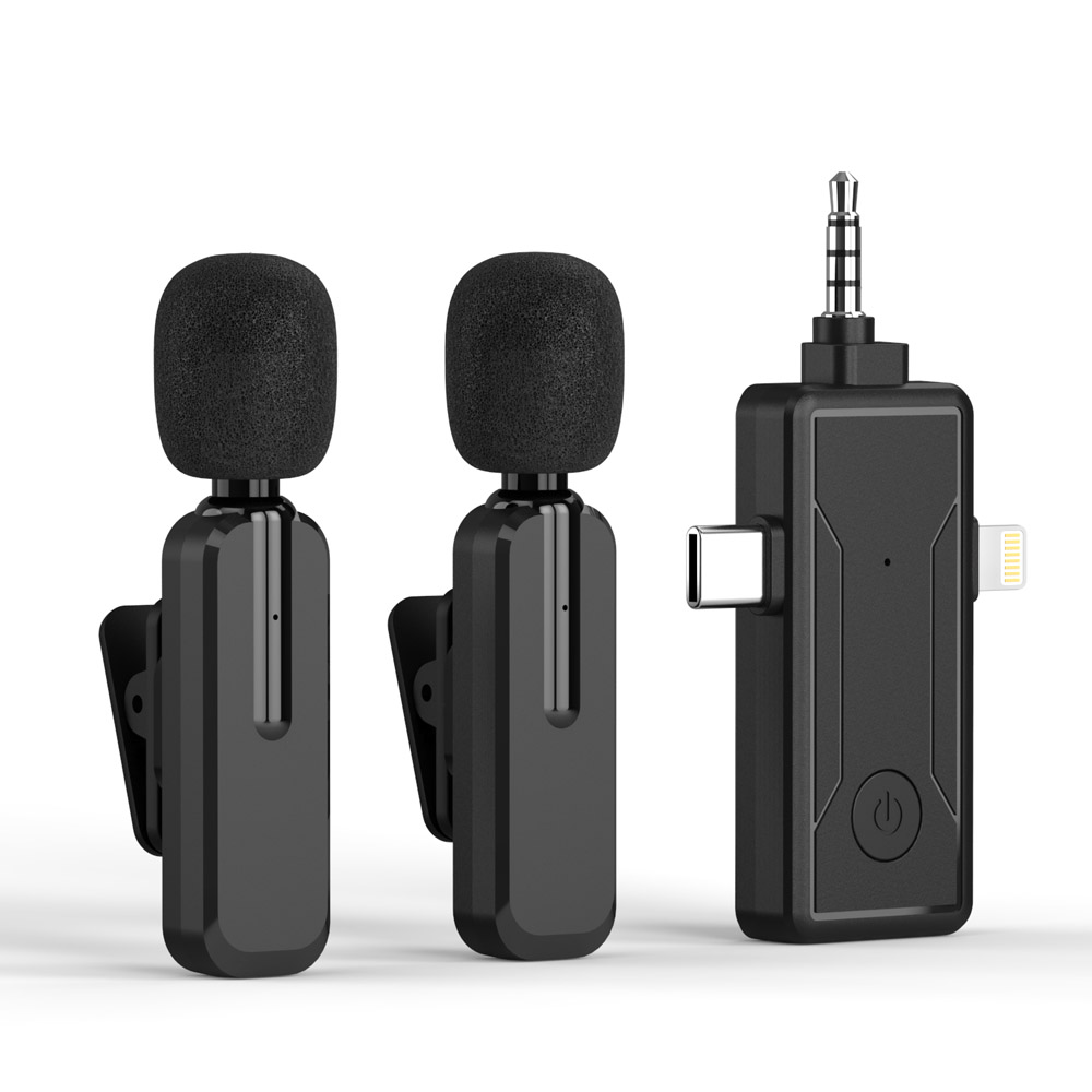 Lavalier Wireless Microphone WM690 3 interface for Android IPhone 3.5mm Youtuber Vlog