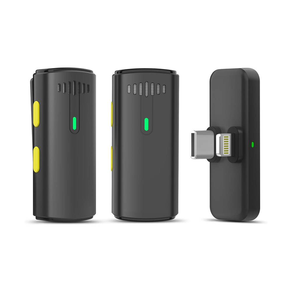 Professional Wireless Lapel Microphone Lightning Type-C Plug New Design Mini USB Microphone Light-Weight 2.4GHz Conference Use